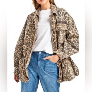 Free People Seize the Day Leopard Jacket